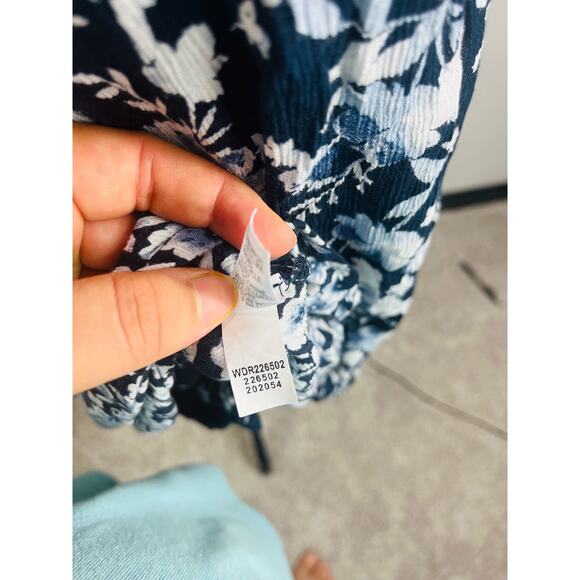 J Jill floral paisley navy tunic dress size XSP - Picture 12 of 12